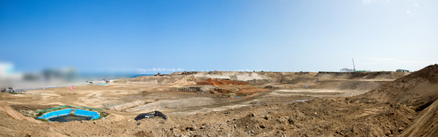 신한울 원자력발전소 3·4호기 부지 전경. <한국수력원자력 제공>